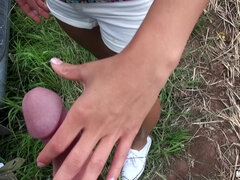 Pompino, Imbrogliare, Ungherese, Leccata, All'aperto, Punto di vista pov, Ragazza, Guardone