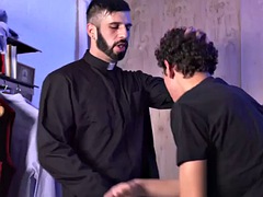 Catholic twink gets ass rimmed