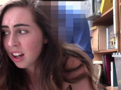 Sexy shoplifter Lexi Lovell detained by security guy