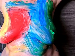 Painting tits and bumps for Easter 3