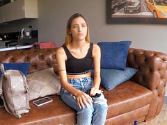 Latina Skinny Hot Bitch kicks off her modeling career by getting railed in a casting