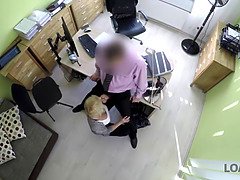 Loan4k. flawless towheaded female gets currency after sex with agent