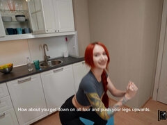 Fitness ASSessment 1 - POV sex with tattooed redhead babe Purple Bitch