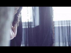 美女, デカパイ, イギリス人, 茶髪の, エロティック, 女, 自然山雀, オッパイの