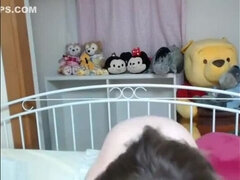 Enthousiasteling, Aziatisch, Japaans, Masturbatie, Alleen, Webcamera