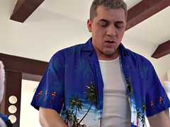 Squirting curvy babe and her best friend in a threesome dorm room