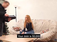 Debt4k. 21yo tenant has no currency still she can suggest sex