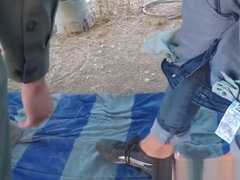 Rumpa, Stor kuk, Avsugning, Latina, Naturlig, Orgasm, Utomhus, Fitta