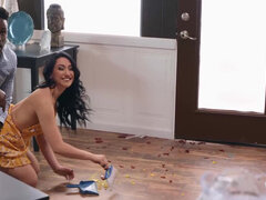 Analny, Tyłek, Czarny, Zdrada, Para, Sukienka, Gruba, Obcasy