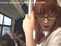 Pleasing ginger oriental tart in a genuine hard core video