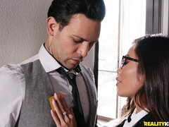 フェラチオ, 茶髪の, 眼鏡, ハードコア, パンティ, 女子高生, 教師, オッパイの