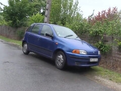 Rit, Velik kurac, Rjavolaska, Globoko grlo, Naravni, Zunaj, Muco, Dokolenke