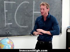 Jay Taylor's first time with a big cock teacher - Shy Schoolgirl gets pounded doggystyle and cum on her uniform