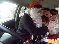 faux Driving college Sexy horny squirting festive anal Christmas plumb
