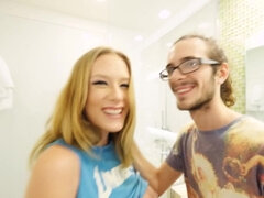 Horny dude is having sexual intercourse with his gorgeous stepsister