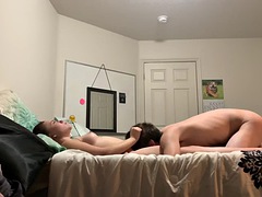 Daddy makes girlfriend scream for a dick