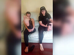 nubile nude foot taunt with friend