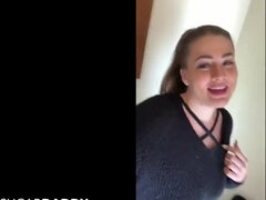 Angelina big ass brunette PAWG gets cumshot after amateur fuck