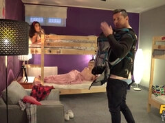 ブロンド, フェラチオ, 茶髪の, ハードコア, ホテル, ラティーナ, ティーン, 三人