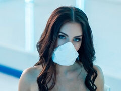 흑갈색 머리, 핑거링, 갈라지는, 랑제리, 수음, 자연의 가슴, 혼자, 청소년