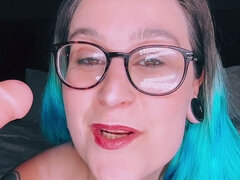 Gode, Femelle, Lunettes, Poilue, Masturbation, Solo