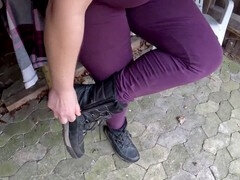 Sitominen alistaminen sadomasokismi masokismi, Alistaminen, Paljastelu, Saksalainen, Nöyryytys, Ulkona, Rankaiseminen, Piiskaava