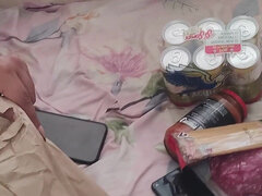 18 jaar, Enthousiasteling, Grote kont, Latijnse vrouw, Spaans, Voorbinddildo, Tiener