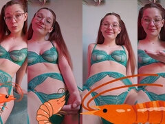18 ans, Amateur, Lunettes, Lingerie, Petite femme, Rousse roux, Solo, Adolescente