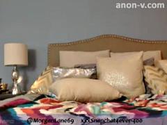 Grote mammen, Blond, Masturbatie, Alleen, Tieten likken, Webcamera