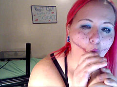 Piękne grube kobiety, Puszysta, Masturbacja, Orgazm, Rudowłosa