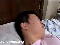 美女, フェラチオ, 茶髪の, 中出し, 手コキする, 日本人, 熟年, 淫乱熟女