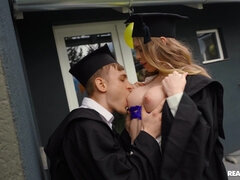 Pijpbeurt, Aangekleed, Buiten, Russisch, Student
