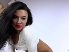 Amerikanisch, Schönheit, Braunhaarige, Erotisch, Party, Muschi, Solo, Tanga