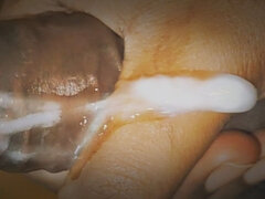 Enthousiasteling, Sperma shot, Indisch, Masturbatie, Alleen