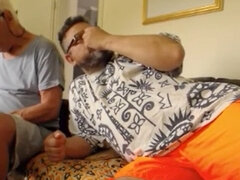 Two elderly German gay dads get kinky on cam with handjobs, deepthroat and cum tributes