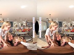 아메리카인, 큰 엉덩이, 큰 가슴, 금발의, 음경, 조그마한, 면도된