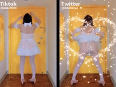 항문, 흑갈색 머리, 귀여운, 여자, 나체, 팬티호스, 피어싱, 보지