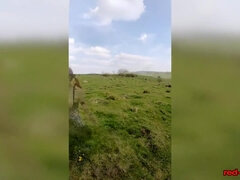 デカパイ, イギリス人, 巨乳な, 熟年, 裸, ヌード, 公共, 赤毛