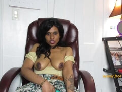 Indian doll, Lily is displaying her uber-cute titties in front of the camera, just for joy