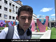 LatinLeche - Straight stud bangs cute latino boy for cash