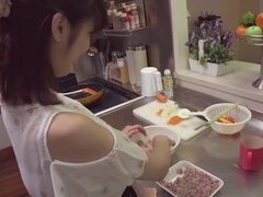 오랄섹스, 입에 사정, 핑거링, Hd, 일본인, 부엌, 보지, 삼키다