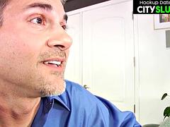 Store pupper, Kukk suging, Brunette, Sperm skott, Runke, Hardcore, Milf, Pupper