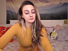 Brunette brune, Européenne, Masturbation, Softcore, Solo, Webcam