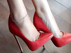 Soles, beautiful feet, in high heels
