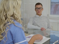 Doctor's Orders - sexy blonde gives head to her doctor Charlie Dean