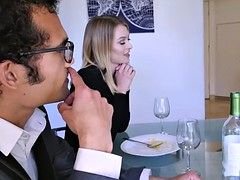 Husbands boss cock suck by Natalie Starr for promotion
