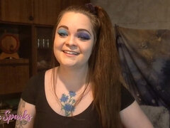 Krásky, Brunetka, Európskej, Priateľka, Poníženie, Penis, Sólo, Tetovanie