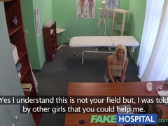 Hot blonde pays the price for fakehospital doctors' recommendation with a hardcore POV exam