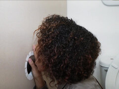 素人, 黒人, フェラチオ, イく瞬間, 黒人, デブ, ゴックンする