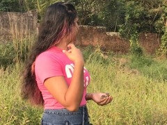 Asiático, Beso negro, Culo grande, Pareja, Corrida, Mamá, Al aire libre, Madrastra